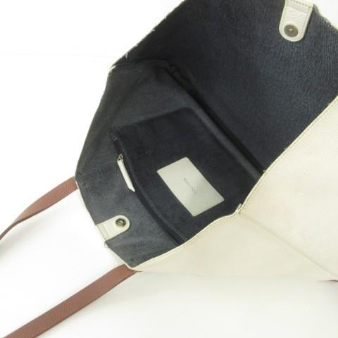コールハーン COLE HAAN レザー トートバッグ バイカラー 鞄 カバン 白