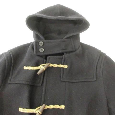 ユニクロ（UNIQLO） ダッフルコート フード付き 無地 ウール混 厚手 L