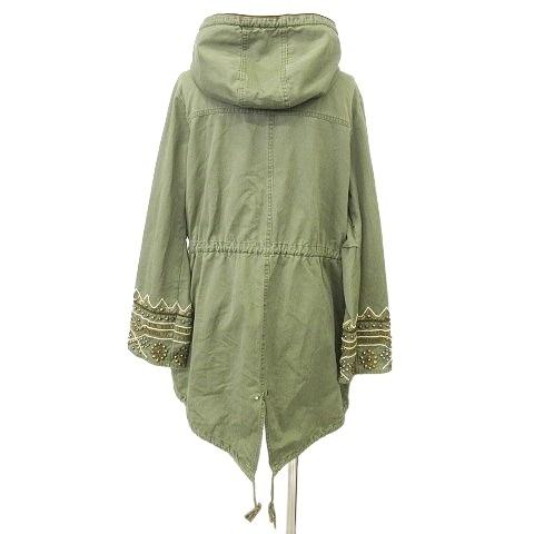 Ungrid アングリッド レディース ロングミリタリーコート S カーキ  