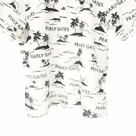 パーリーゲイツ PEARLY GATES 美品 半袖 ポロシャツ ヤシの木 総柄