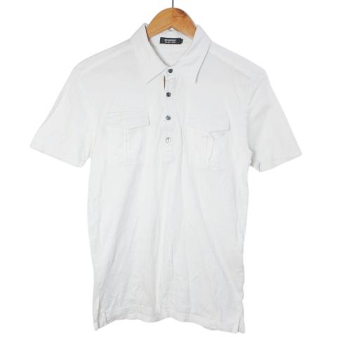 新品未使用タグ付き　バーバリーブラックレーベル　ポロシャツ　L 白　日本製 BURBERRY BLACK LABEL（バーバリーブラックレーベル） ポロシャツ 半袖