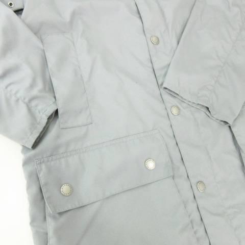 【中古】バブアー Barbour 美品 フード ジャケット ロング 1901204 無地 薄手 38 約Mサイズ グレー メンズ バブアー Barbour 美品 フード ジャケット ロング 1901204 無地 薄手