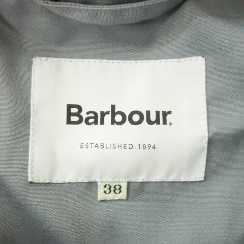 バブアー Barbour 美品 フード ジャケット ロング 1901204 無地 薄手
