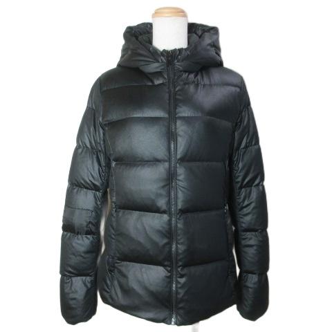 ユニクロ（UNIQLO） ダウンジャケット ジップアップ フード M 黒