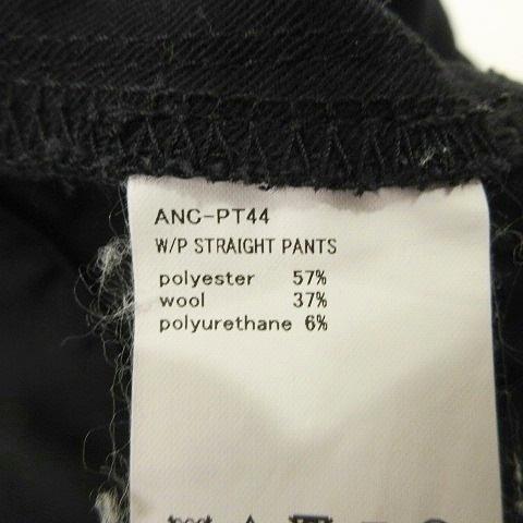 ANCELLM P/R ストレートパンツ ブラック 新品未使用品 ANCELLM（アンセルム） 2023AW 23AW P/R STRAIGHT PANTS ストレート