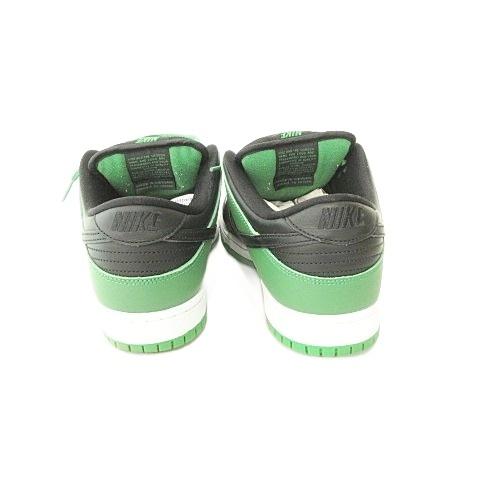 【中古】ナイキ NIKE SB 美品 箱付き タグあり 替紐あり Dunk Low Pro Black and Classic Green BQ6817-302 US11 NIKE（ナイキ） NIKE SB 美品 箱付き タグあり 替紐あり Dunk Low Pro