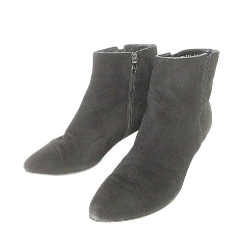 GINZA Kanematsu（銀座かねまつ） スエード ショートブーツ ヒール