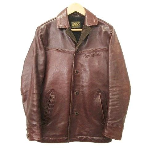 ロストコントロール　レザーカーコート　size3 ロストコントロール LOST CONTROL レザー カーコート 牛革 裏地