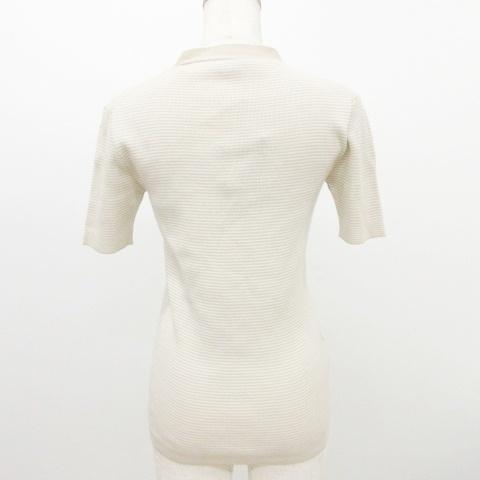と*中様 プラダ PRADA ニット カーディガン 半袖 ショートスリーブ ⚠️ PRADA（プラダ） 美品 タグ付き ボーダー 半袖 カーディガン ニット 40