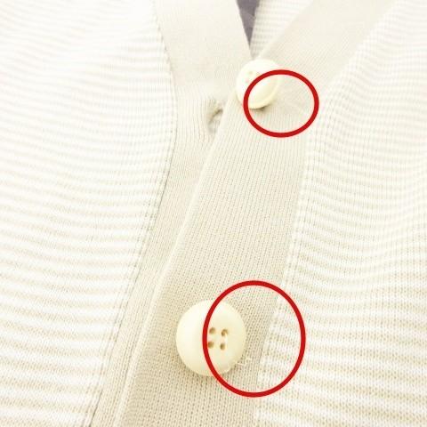 PRADA（プラダ） 美品 タグ付き ボーダー 半袖 カーディガン ニット 40