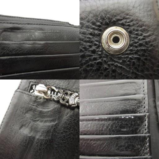 美品　CHROME HEARTS WAVE WALLET 長財布　ダガーチャーム CHROME HEARTS（クロムハーツ） ウェーブ ウォレット 長財布 クロス
