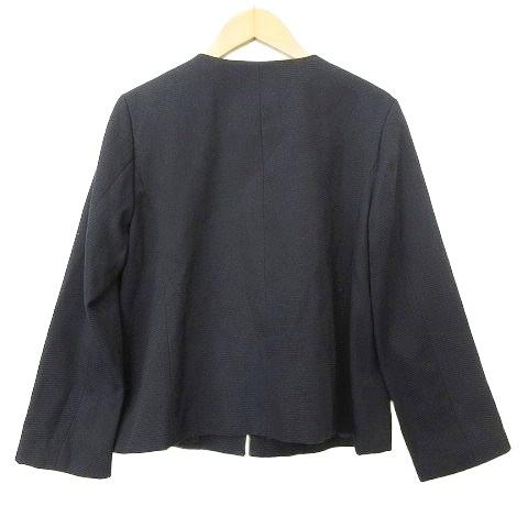 アナトリエ ANATELIER ノーカラー ジャケット サテンパイピング