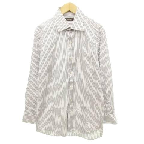 ポールスチュアート PAUL STUART 美品 シャツ 長袖 ストライプ ボタン