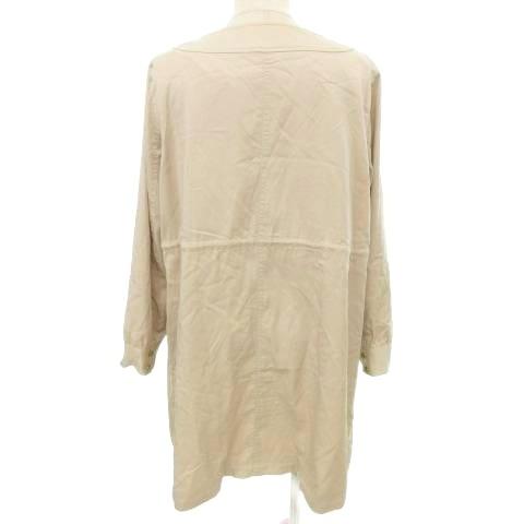 シップス SHIPS 美品 コート ジップアップ クルーネック 無地 薄手 36 