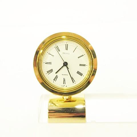 セイコー SEIKO 置時計 UF501G 不動品 置物 インテリア クリア 透明