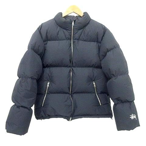 Stüssy ブラック/グレー ラベル付き ダウンジャケット 刺繍 M 6 STUSSY】 Down Parka Micro Ripstop Phantom Black (STUSSY/ダウン