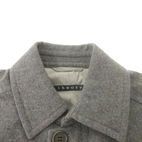 新品 タグ付き theory セオリー ウール Pコート Sサイズ グレー セオリー 定番 ダブルブレスト ウールロングコート Pサイズ タグ有
