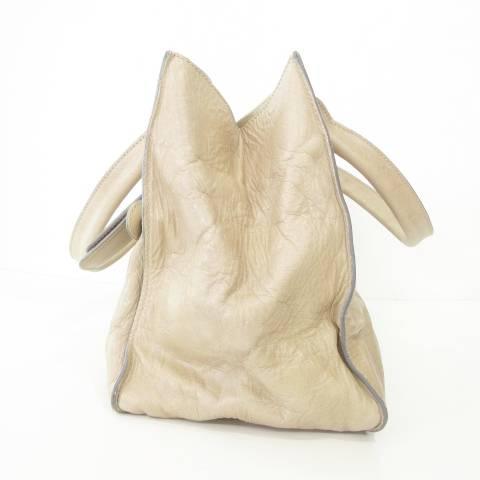 Chloe（クロエ） ベイ ハンド トートバッグ レザー 無地 ベージュ ORG 