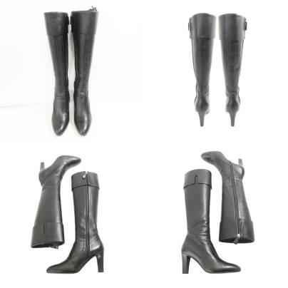 【美品】CHANEL シャネル レザー ロングブーツ CHANEL（シャネル） 美品 箱付き 保存袋有 レザー ロング ブーツ 靴