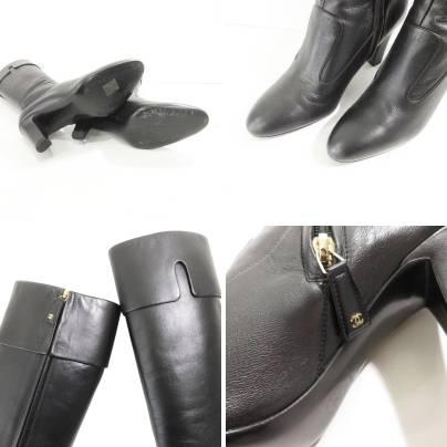 CHANEL（シャネル） 美品 箱付き 保存袋有 レザー ロング ブーツ 靴