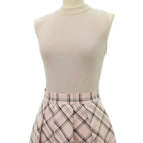 エミリアウィズ EmiriaWiz ニット ドッキング ワンピース チェック