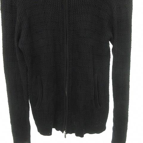 COMME CA DU MODE MEN 80s ウールカーディガン 黒 コムサメン COMME CA MEN 美品 ニット カーディガン ジップアップ L
