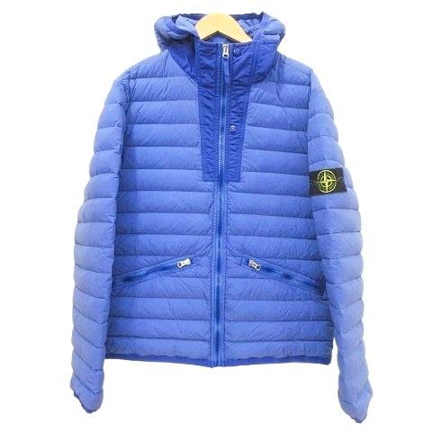 【中古】ストーンアイランド ダウンジャケット LOOM WOVEN DOWN CHAMBERS 701543125 パーカー L 青 ブルー メンズ ストーンアイランド STONE ISLAND ダウンジャケット LOOM WOVEN DOWN