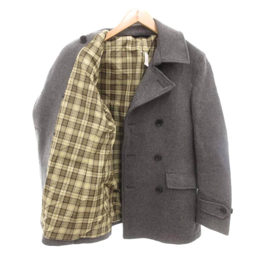シップス SHIPS Pコート ピーコート ミドル丈 M グレー /SJ □YHS10