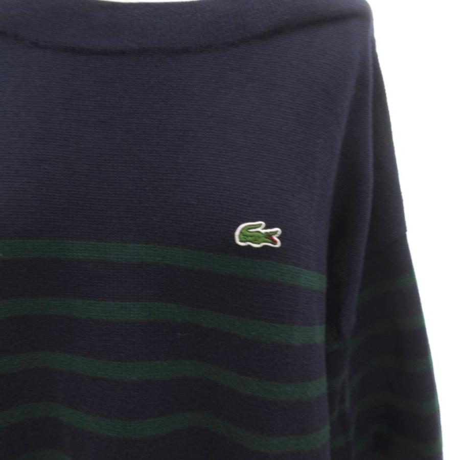 LACOSTE（ラコステ） ニット ワンピース ロング 長袖 36 紺 ネイビー