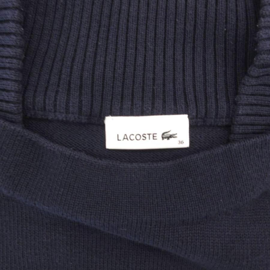 LACOSTE（ラコステ） ニット ワンピース ロング 長袖 36 紺 ネイビー 