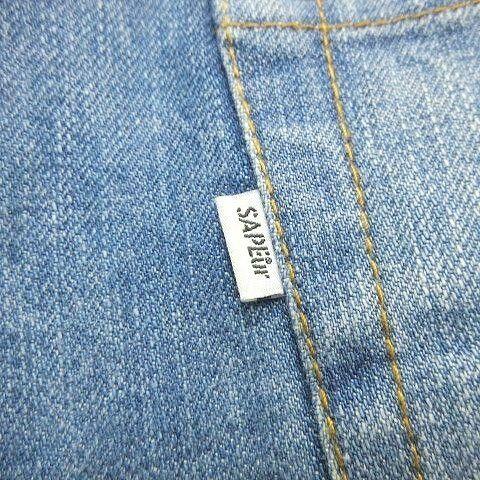 【中古】サプール SAPEur SKATE PANTS スケート パンツ デニム イージー パンツ ロゴ刺繍 XXL 青 ブルー  メンズ サプール SAPEur SKATE PANTS スケート パンツ デニム イージー ロゴ