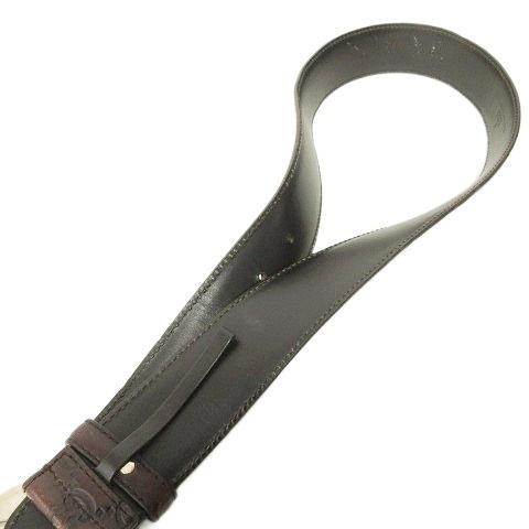 GUCCI（グッチ） インターロッキングG シマ ベルト レザー イタリア製