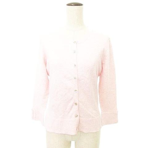 ローラアシュレイ LAURA ASHLEY ニット カーディガン シェルボタン L