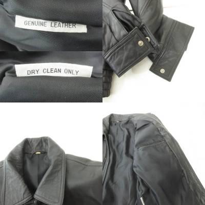 ヴィンテージ VINTAGE バイカー レザー ジャケット 48 黒 ブラック