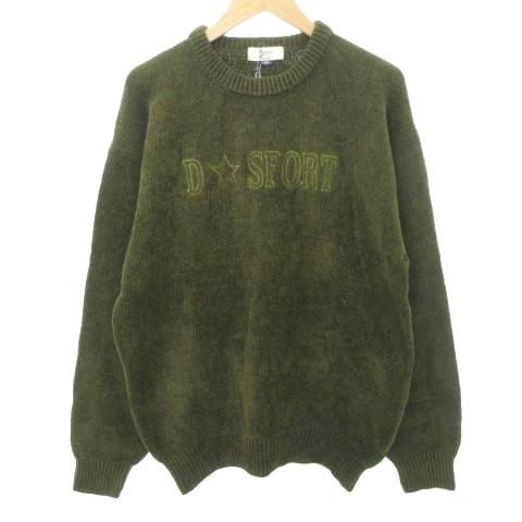 未使用品 ドルチェ スポーツ タグ付き ニット セーター ロゴ クルー