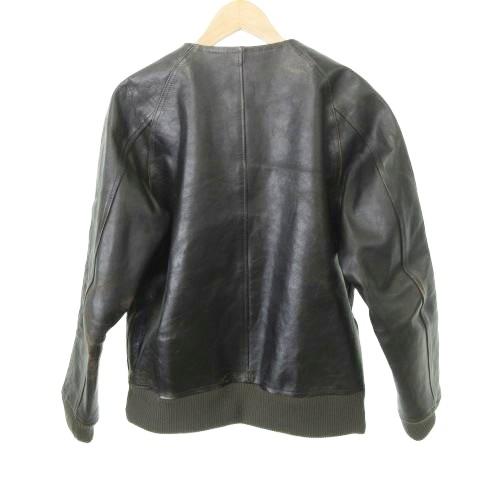 ゲルガ GERUGA フリーネック レザー ジャケット ホースハイド コンビ