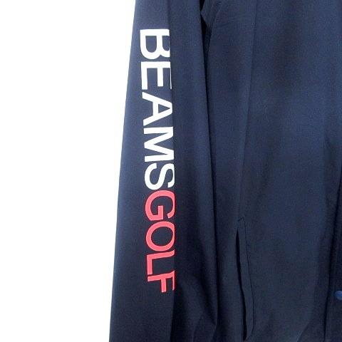 ビームスゴルフ BEAMS GOLF ブルゾン コーチジャケット 胸ロゴ XL 紺