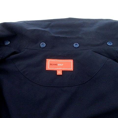 ビームスゴルフ BEAMS GOLF ブルゾン コーチジャケット 胸ロゴ XL 紺