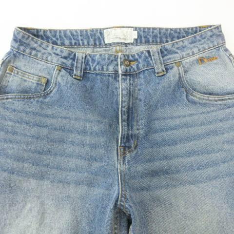 ダイム DIME バギー デニム ジーンズ パンツ ワイド ロゴ ジップアップ