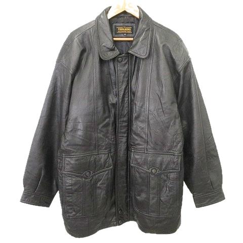 90s 日本製 MARCO ROSSINI 羊革 ラムレザージャケット 黒 XL TIBOLRENO ラムレザー ジャケット 羊革 革ジャン コート XL 黒