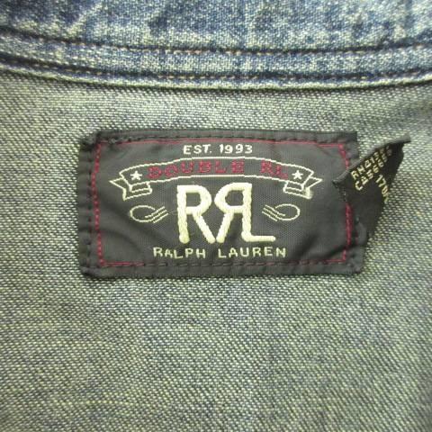 ダブルアールエル RRL ウェスタンデニム シャツ 長袖 ラウンド