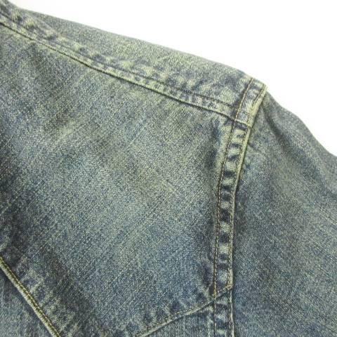 ダブルアールエル RRL ウェスタンデニム シャツ 長袖 ラウンド
