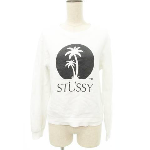STUSSY（ステューシー） ロゴ トレーナー 長袖 Mサイズ 白 ホワイト