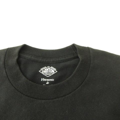 ダントン DANTON ワンポイント Tシャツ 半袖 Lサイズ 黒 ブラック