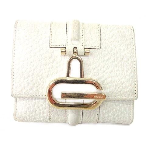 GUCCI（グッチ） GUCCI 131848 二つ折り 財布 レザー コンパクト G金具