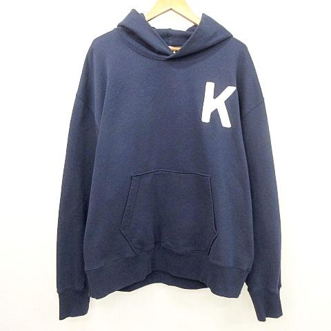 【レアデザイン】美品★KENZO パーカー 総柄 プルオーバー ネイビー L程度 KENZO（プルオーバー ・ パーカー）のフリマアイテム一覧