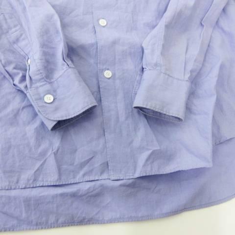 コモリ COMOLI 15SS シャツ 長袖 ポケット 無地 薄手 0 XSサイズ 紫