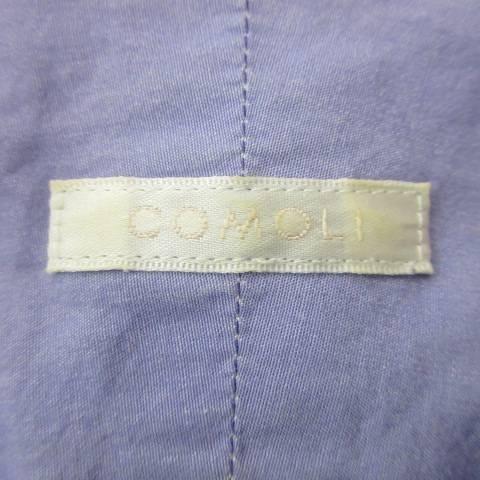 コモリ COMOLI 15SS シャツ 長袖 ポケット 無地 薄手 0 XSサイズ 紫