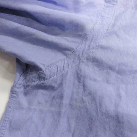 コモリ COMOLI 15SS シャツ 長袖 ポケット 無地 薄手 0 XSサイズ 紫