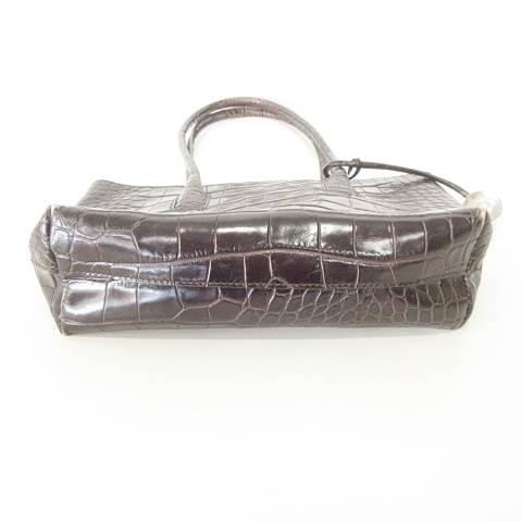 FURLA（フルラ） クロコ型押し エナメル トートバッグ 鞄 カバン